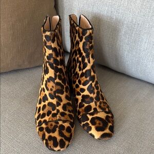 Leopard Print Ankle Boots